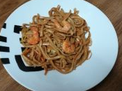 Tallarines fritos gambas