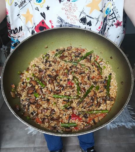 Arroz con portobello y espárragos El Ágora de Ángeles