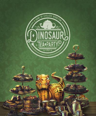 'Dinosaur Tea Party', juego de cartas ilustrado por Matijos Gebreselassie