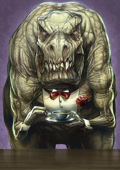 'Dinosaur Tea Party', juego de cartas ilustrado por Matijos Gebreselassie