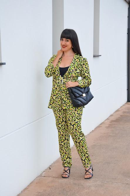 Traje animal print fluor SHEIN X Esther Zhang
