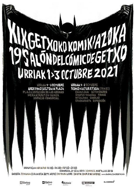 Cartel oficial del XIX Salón del Cómic de Getxo (1-3 de Octubre)