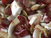 Ensalada higos, jamon queso cabra vinagreta granada