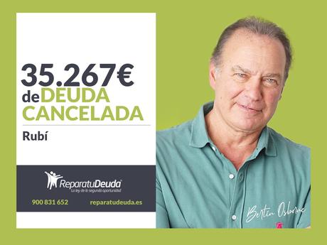 Repara tu Deuda Abogados cancela 35.267€ en Rubí (Barcelona) con la Ley de Segunda Oportunidad