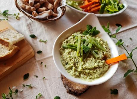 Dip de frutos secos y judías verdes
