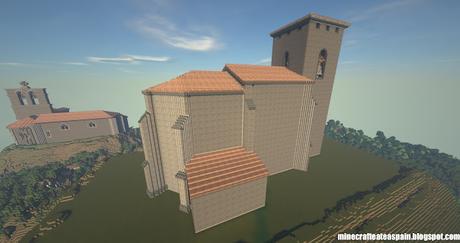 Réplica Minecraft de la Iglesia de San Lorenzo Mártir, Fuenteodra, Burgos, España.