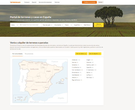 Terrenos.es: nace un buscador web especializado en solares, parcelas, fincas y terrenos en venta en España