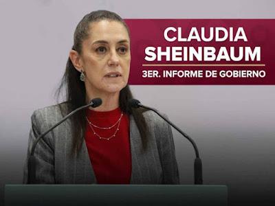 CLAUDIA SHEINBAUM PRESENTA TERCER INFORME DE GOBIERNO EN CONGRESO DE CDMX