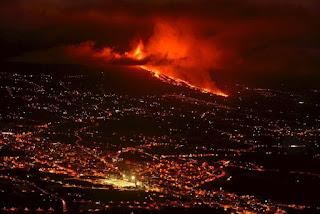 Erupción en la isla de La Palma en Islas Canarias.