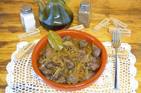 Las delicias de Mayte, recetas saludables, higaditos de pollo al ajillo, higaditos de pollo con cebolla, recetas, receta, higaditos de pollo encebollados, recetas de cocina, higaditos de pollo en salsa,