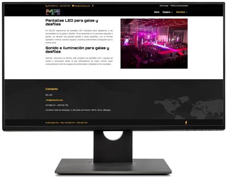 Diseño web corporativo para M3LED.es