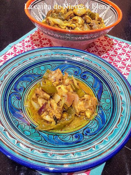 Pollo en salsa diabólica al horno en cocotte