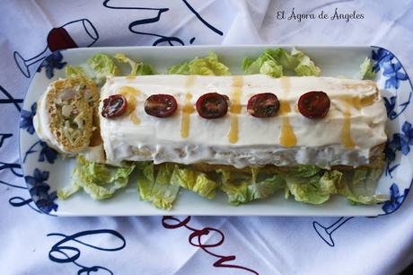 BRAZO DE GITANO RELLENO DE AGUACATE Y BURRATA BRAZO DE GITANO RELLENO DE AGUACATE Y BURRATA