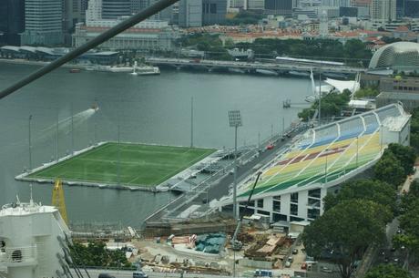 El Marina Bay es uno de los estadios más raros del mundo.