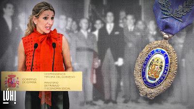 Yolanda Díaz retirará la Medalla al Mérito en el Trabajo a Franco y a destacados franquistas. Yolanda Díaz retirará la Medalla al Mérito en el Trabajo a Franco y a destacados franquistas.