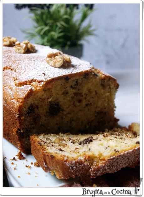 Plumcake nata, nueces y chocolate