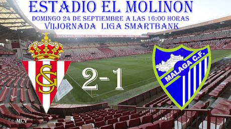 SPORTING DE GIJON 2-1 MALAGA CF