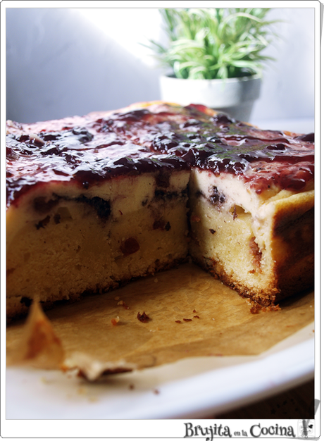 Blondie cheesecake con arandanos Blondie cheesecake con arandanos