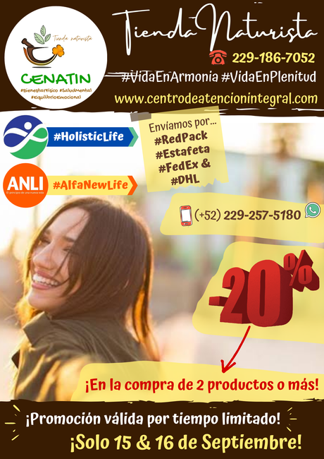 Promociones en nuestros productos naturistas del 28 al 1 de octubre de 2021