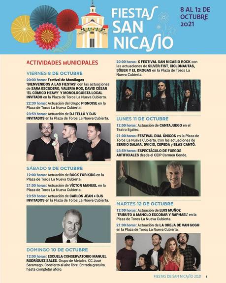 Fiestas de San Nicasio (Leganés) 2021: conciertos y entradas