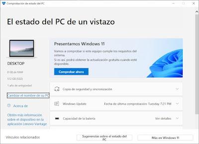 Verifica si tu computadora es compatible con Windows 11