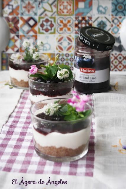 Vasitos de tarta de queso  El Ágora de Ángeles