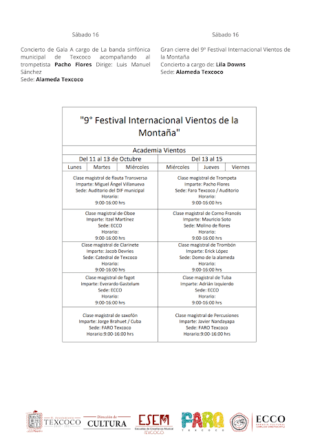 LLEGA EL NOVENO FESTIVAL INTERNACIONAL VIENTOS DE LA MONTAÑA TEXCOCO 2021