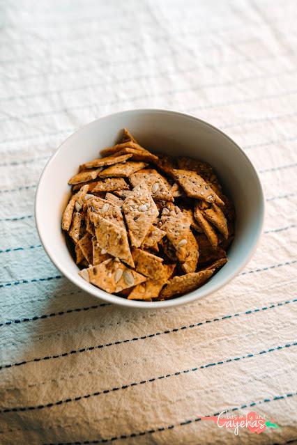 Crackers con Masa Madre descartada