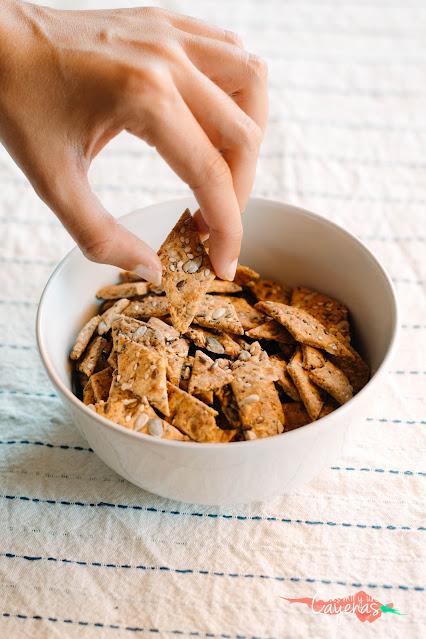 Crackers con Masa Madre descartada