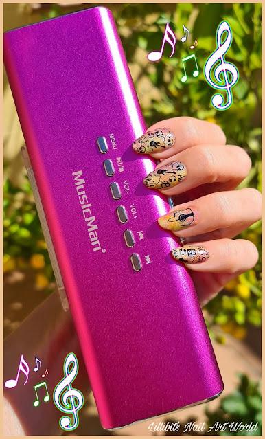 Reto Las Locas del Nail Art septiembre 2021 (Música + Multicolor): I love music
