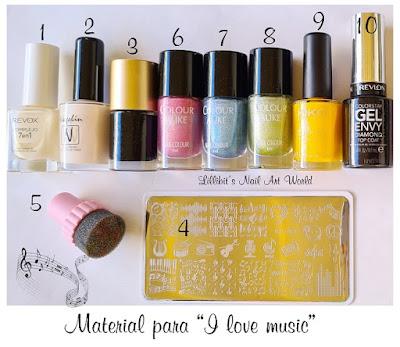 Reto Las Locas del Nail Art septiembre 2021 (Música + Multicolor): I love music