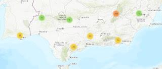 Mapa de colémbolos de cuevas del Área Iberobalear y de las Islas Macaronésicas del Norte