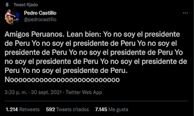 Tuiteros peruanos confunden a cantante venezolano Pedro Castillo con presidente Pedro Castillo