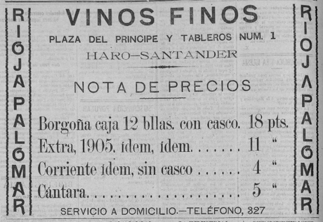 1908: Vinos finos en la Plaza del Príncipe y calle Tableros