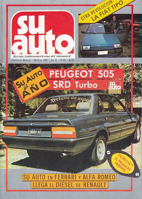 Peugeot 505 SRD Turbo, el auto del año 1987 de la revista Su Auto