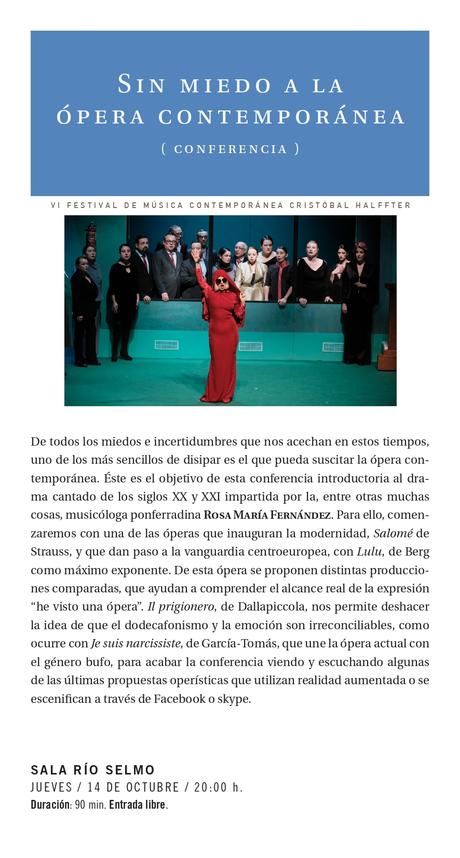 La sexta edición del Festival Cristobal Halfter repasa música del Siglo XX y XXI con estilos para todos los gustos 5