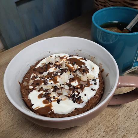 MUGCAKE DE CACAO Y COCO