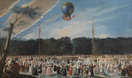 Ascensión globo Montgolfier Aranjuez pintura Antonio Carnicero