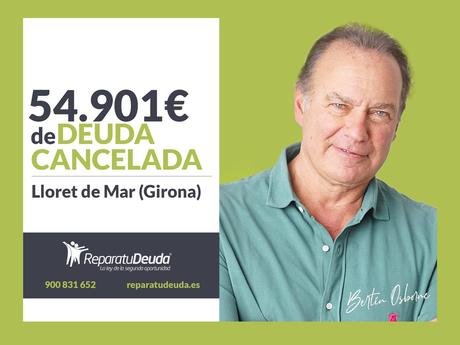 Repara tu Deuda Abogados cancela 54.901? en Lloret de Mar (Girona) con la Ley de la Segunda Oportunidad