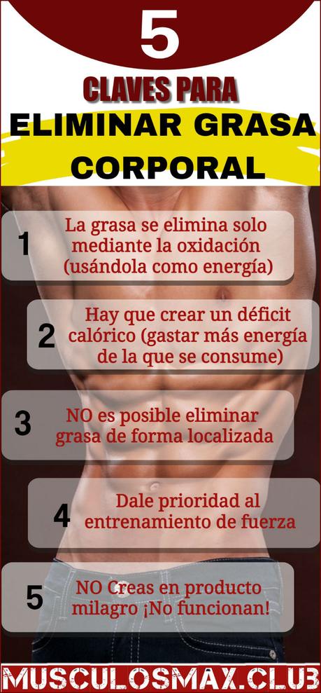 Como eliminar grasa corporal rapido y naturalmente - 5 claves para lograrlo