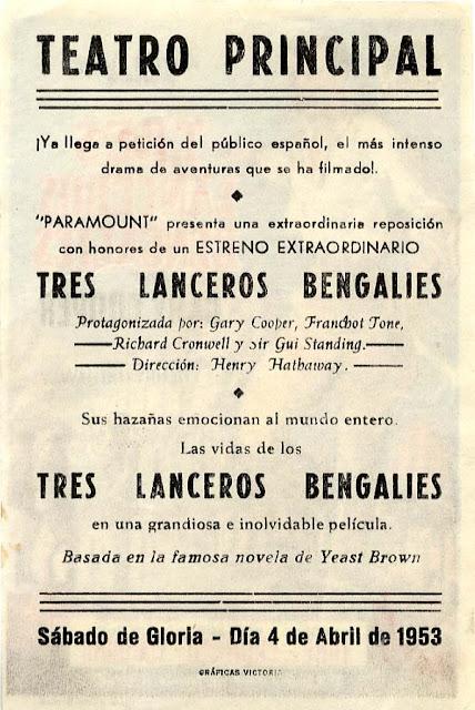 TRES LANCEROS BENGALÍES - Henry Hathaway