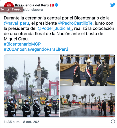 Presidente Castillo: “Debemos construir un país más justo y equitativo”