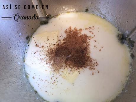 Espinacas a la crema con huevo escalfado