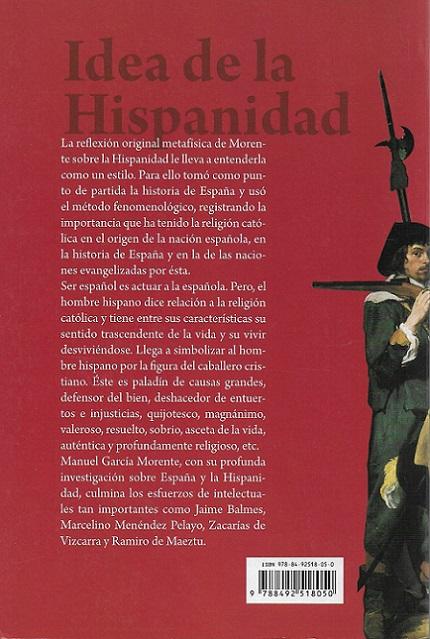 IDEA DE LA HISPANIDAD, POR MANUEL GARCÍA MORENTE