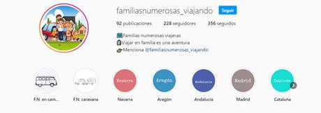 Familias numerosas viajando