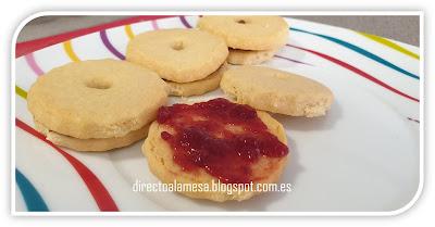 Galletas de mantequilla rellenas (sin huevo)