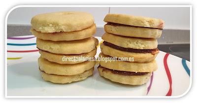 Galletas de mantequilla rellenas (sin huevo)