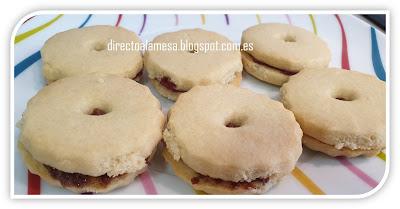 Galletas de mantequilla rellenas (sin huevo)