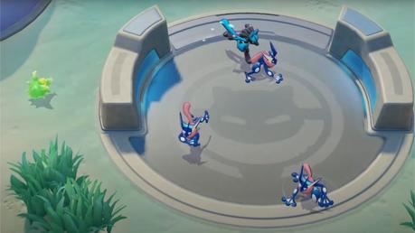 Greninja realizando doble equipo