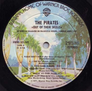 The Pirates -Out of their skulls Lp 1978